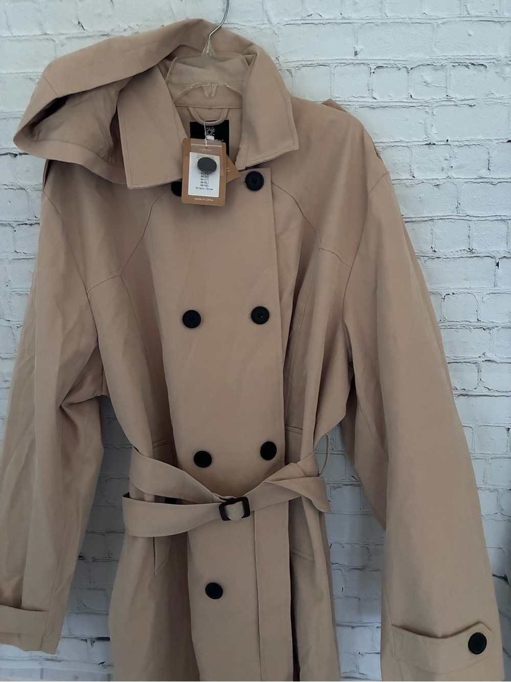 Classic Beige Trench Coat with Belt